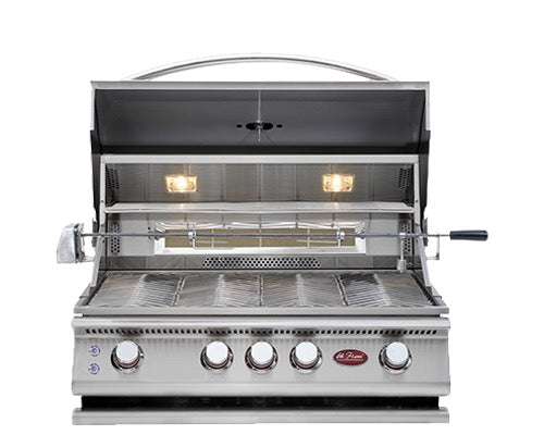 Cal Flame Built In Grill 4 Convection Lp W/ Ng Conversion Kit, Mirror Finished Front Panel