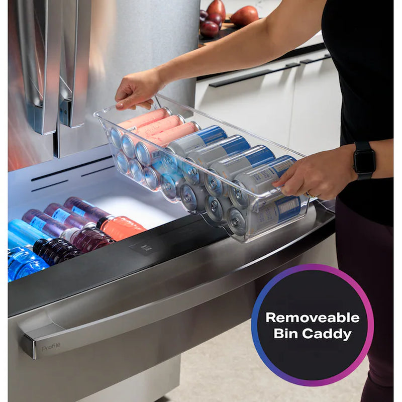 Profile Standard-Depth 28.7-Cu Ft 4 -Door 36-In Wide Smart Compatible French Door Refrirator with Ice Maker with Water Dispenser ( Finrprint-Resistant Stainless Steel ) ENERGY STAR Certified