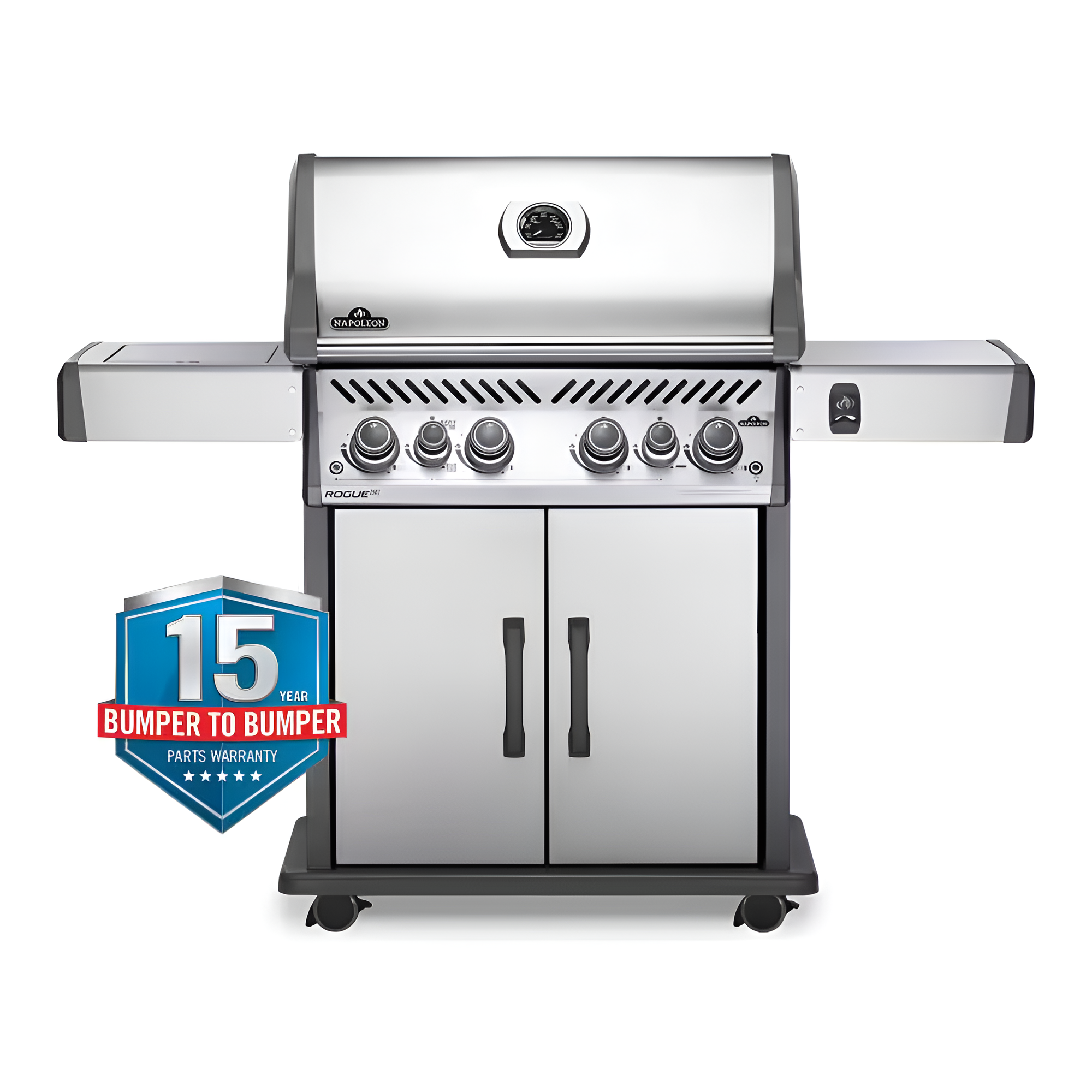 Rogue 4-Burner Propane Gas Grill in Staacinless Steel with Infrared Rear and Side Burners