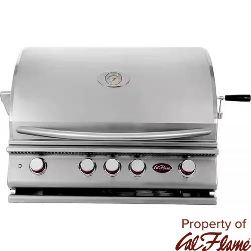 Cal Flame P4 | 4-Burner Built-In Propane Grill | 75,000 BTU | Stainless Steel