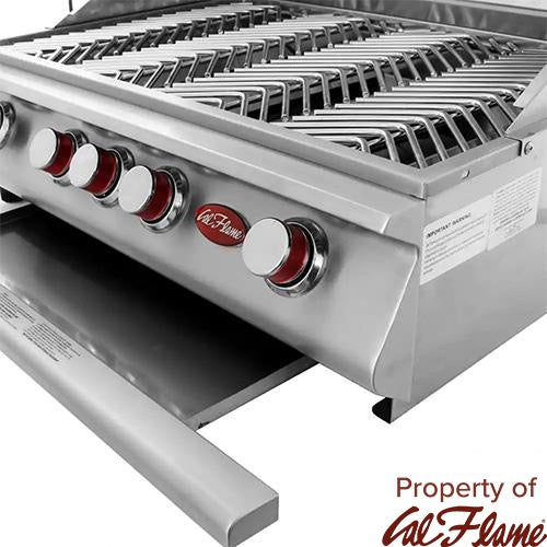 Cal Flame P4 | 4-Burner Built-In Propane Grill | 75,000 BTU | Stainless Steel