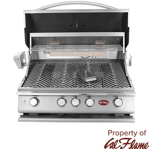 Cal Flame P4 | 4-Burner Built-In Propane Grill | 75,000 BTU | Stainless Steel