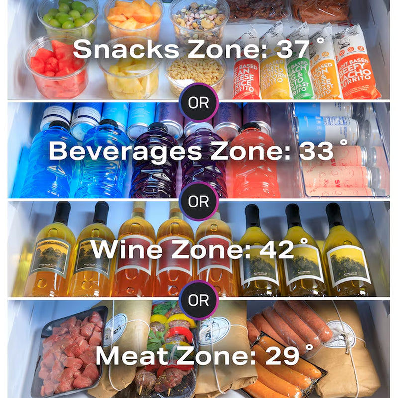 Profile Standard-Depth 28.7-Cu Ft 4 -Door 36-In Wide Smart Compatible French Door Refrirator with Ice Maker with Water Dispenser ( Finrprint-Resistant Stainless Steel ) ENERGY STAR Certified