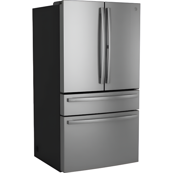 Profile Standard-Depth 29-Cu Ft 4 Door 36in Wide Smart Compatible French Door Refrigerator with Ice Maker with Water Dispenser and Door within Door (Fingerprint-Resistant Stainless Steel) ENERGY STAR Certified