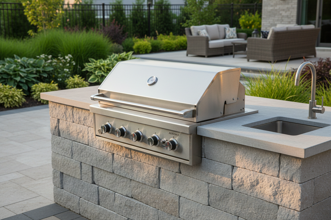 Firelight at the Center of the Patio